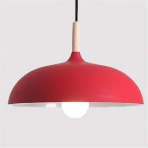 HCIPJQY Lámpara de techo empotrada, Kit de suspensión decorativa única pintura roja lámpara industrial refinada luminarias modernas y contemporáneas para café-bar