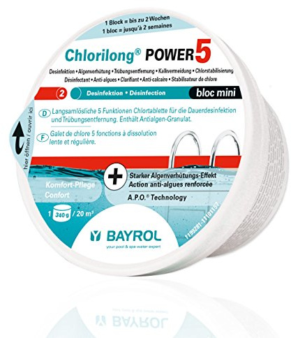 Bayrol Chlorilong Power 5 Bloc Mini Chlortablette 340 g Dauerdesinfektion