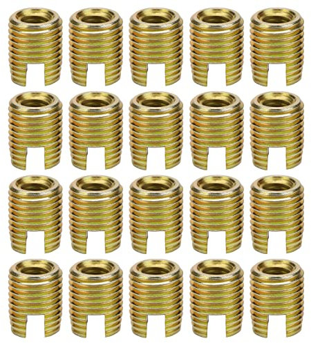 Akozon Tornillo Inserto Inserciones De Rosca Autorroscantes, 20Pcs 302 Tornillo De Acero Al Carbono Reparación De Accesorios(Inner M8*1.25 Outer M12*1.5)