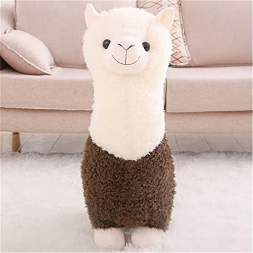 GLITZFAS Alpaka Kuscheltier, 28 cm Lama Stofftier Plüschtier, Braun | Süße Plüsch, Pferd Spielzeug, Geschenk für Kinder, Mädchen, Liebhaber