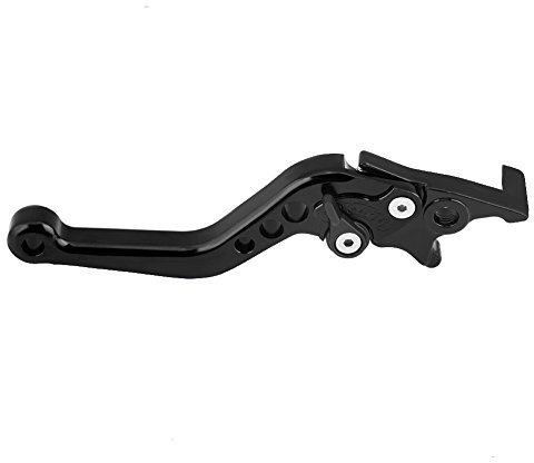 Akozon Manetas Freno Moto Juego de palancas de freno 1 par CNC de aluminio motocicleta modificación de scooter palanca de freno de doble disco Universal Bici eléctrica (negro)