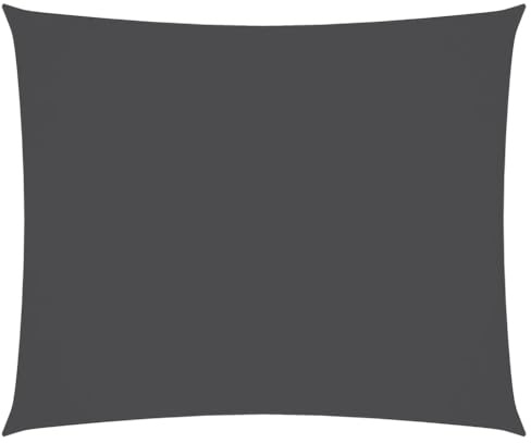 vidaXL Sunshade Sail 4x5m - Waterproof Oxford Fabric, UV-Protective Anthracite Rectangular Shade for Garden/Terrace/Balcony