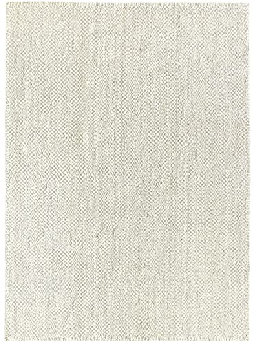 HAMID - Tappeto in Juta Granada 100% Fibra di Iuta Naturale Bianco, Tappeto Morbido e ad Alta Resistenza, Tessuto a Mano, Soggiorno, Camera da Letto, Tappeto Corridoio, Naturale Bianco (350x240cm)
