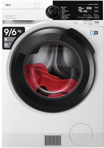 AEG LWR9E964MB - Lavadora Secadora Ökokombi Serie 9000 AbsoluteCare, 9 kg Lavado, 6 kg Secado, Clase B/D, Color Blanco