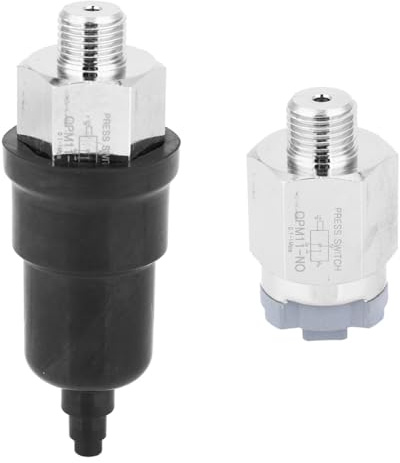Pressostat D'Air,Pressostat Compresseur D'Air, Interrupteur De Commande De Pression D'Air RéGlable Normalement Ouvert Commutateur De ContrôLe De Compresseur, G1/4 Qpm11-No Ip54 Ac220V 48Vac/Dc