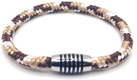Armband Whoof aus farbintensiven Paracord-Segeltau mit schwarz emailliertem Edelstahlmagnetverschluss. (22.00)