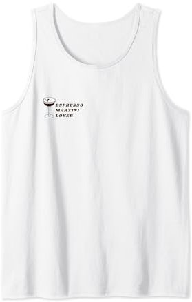 Espresso Martini Lover Glass Cursive Writing Brown Tank Top
