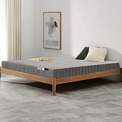 LAMB Matratze 90x200 cm Taschenfederkernmatratze 7-Zonen Höhe 18cm Härtegrad H3,H4 Medic Orthopädische Federkernmatratze mit Schaumstoff und Microfaser-Bezug, Graue Matratzen für Kinder und Erwachsene