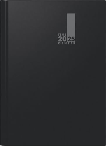 BRUNNEN Buchkalender TimeCenter Modell 724 (2025), 2 Seiten = 1 Woche, A4, 336 Seiten, Baladek-Einband, schwarz
