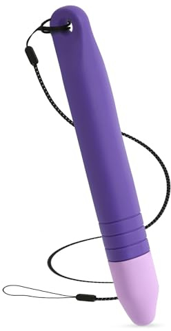 Kid-Friendly Stylus Pen for Touch Screens, Capacitive Stylus Pen with Tether, Toddler Tablet Stylus Pen Children's Crayon Stylus Pen for Touch Screen Devices Smartphones Tablets(Purple)