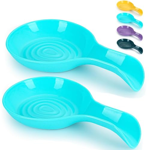 Kyraton Plastica Porta Mestoli Da Cucina 2 Set, Plastica Poggia Mestolo Cucina, Plastica Poggiamestolo Cucina, Per Cucchiai, Pinze, Spatole, Ecc. Lavabile In Lavastoviglie
