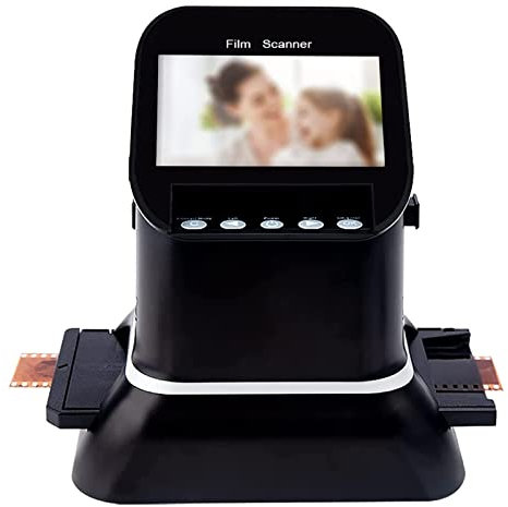 Portable Film Scanners, 120 High Resolution Film Scanner, Convert 35mm, 135, 126, 127 Negative & Slides To Digital JPEG, 4.3 Inch LCD Screen Digital Photo Converter, Fast Scanning,Black