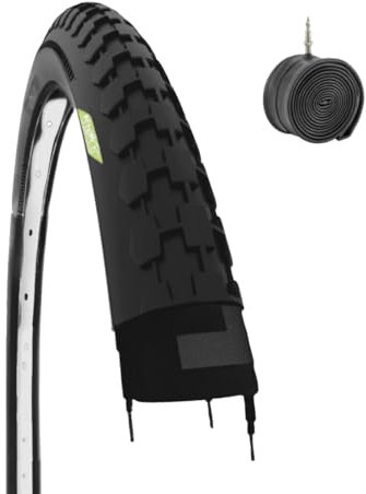 1 Reifen 26 x 1 1/2 Zoll (40 – 584) + Reifenkammer für Fahrrad, Vintage, Hollandrad, für Erwachsene