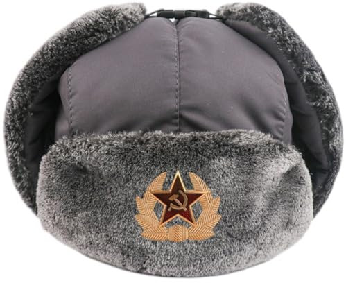 Lpitoy Wintermützen Für Damen Und Herren, wasserdichte Trappermütze, Uschanka-mütze Ohrenklappen, Winterwarme Russische Bombermützen Für Kaltes Wetter