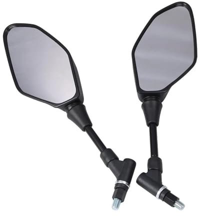 KKMNAIF Motorrad Spiegel Motorrad Rearview Außenspiegel 10MM Schraube Rückansicht Spiegel HD Für YA&MA&HA Für MT 07 09 10 Tracer 900 2020- Lenkerendenspiegel Motorrad