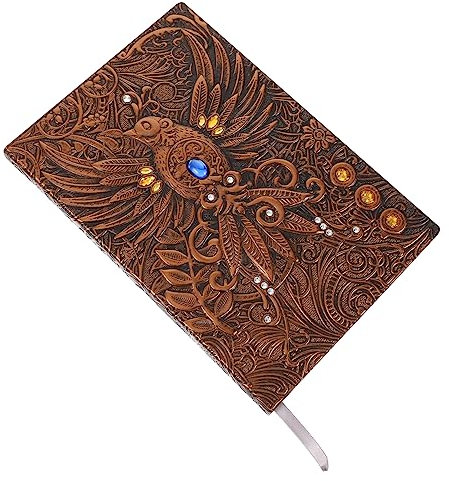 DIYEAH A5 Retro Hardcover Notizblock Geprägter Phoenix Einband Liniertes Papier Reise Tagebuch Geschenk Für Freunde