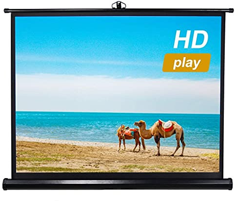 Pantalla de Proyector, Pantalla de Proyector con Soporte para Trípode Pantalla de Proyección Portátil 4:3 Pantalla de Películas de Proyector 3D 4K para Oficina en Casa Interior y Exterior (72 Pulgadas