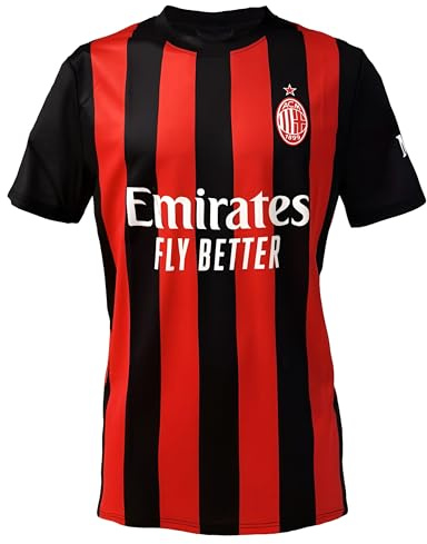 Maglia Calcio Milan Ufficiale 2025/2026 - Replica Maglia Milan 25 26 - Idea Regalo Tifosi Milanisti - Bambino Ragazzo (IT, età, 8 Anni, Regular, Home (Casa))