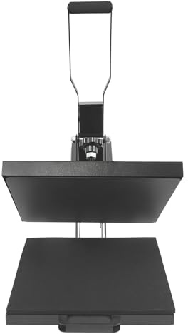 Pressa termica da 1400 W, 38 x 38 cm, macchina per trasferimento elettrico, per t-shirt, borsa in tela, mouse, design ad anello di trasferimento, regolabile da 0 a 250 °C, nero