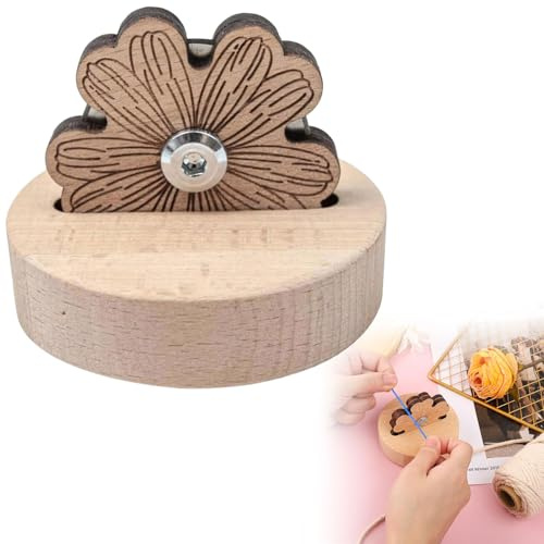 Quilting Thread Cutter, Flower Daisy Thread Snip Cutter Tabletop Yarn with Blade Saver and Stand Thread Cutting Tool for Sewing Craft Supplies