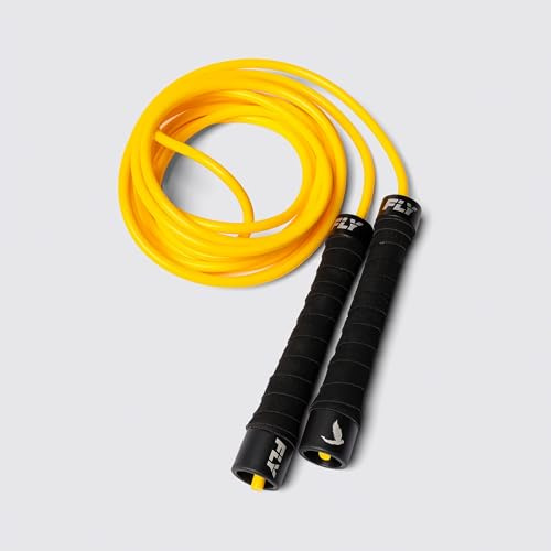 FLY Ultra Speed Skipping Rope — Premium 10ft Adjustable 5mm PVC Speed Rope | with Ergonomic Grip Handles, High-Performance Jump Rope for Boxing, CrossFit, HIIT and Fitness Training