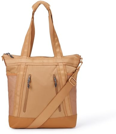 Amazon Essentials Borsa Tote in Nylon Convertibile in Zaino, con Cerniera e Spallacci Regolabili Unisex - Adulto, Cachi, Taglia unica