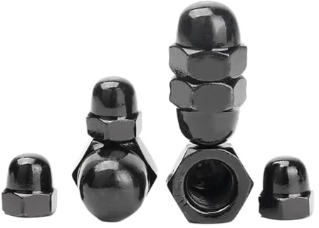 1–50 Stück schwarze Hutmuttern aus Edelstahl 304 A2, M3, M4, M5, M6, M8, M10, M12, M14, M16, M18, M20, dekorative Abdeckung, Halbkuppel(M16-1pcs)