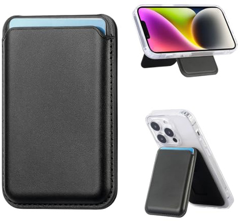 Porte-cartes magnétique téléphone support 1-3 cartes, porte carte telephone, portefeuille magnetique