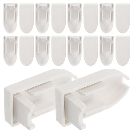 Amosfun 20pcs White Plastic Roller Blind Rod Stoppers for Blinds Wear-resistant and Secure Connection Accessories for Roller Repair and Installation
