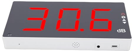ZAICOLER Geräuschpegelmessgerät 3,0 Zoll HD Digitalbildschirm | 30-130 dB Bereich, Wandmontage, Digitaler Geräusch-Decibel-Tester, Schallalarmsystem, Metallmembran-Kondensatormikrofon