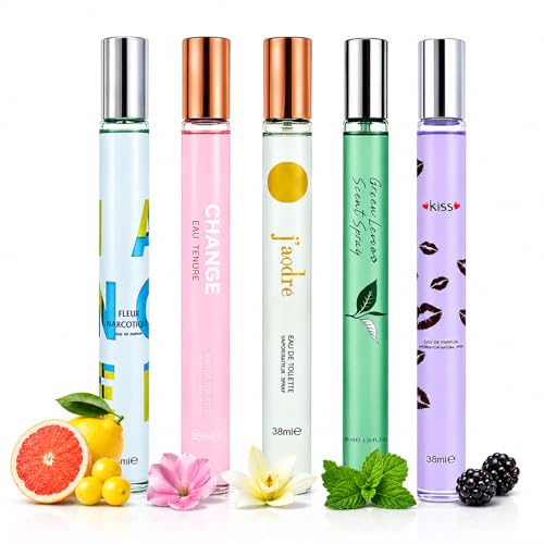 Profumo Floreale E Orientale Set Regalo Pratico Mini Profumo Pro-fumo Donna Fresco Leggero Eau De Parfum Spray Note Floreali Profumi A Lunga Durata Fragranze Floreali, Legnose E Fresche 5 X 38ml