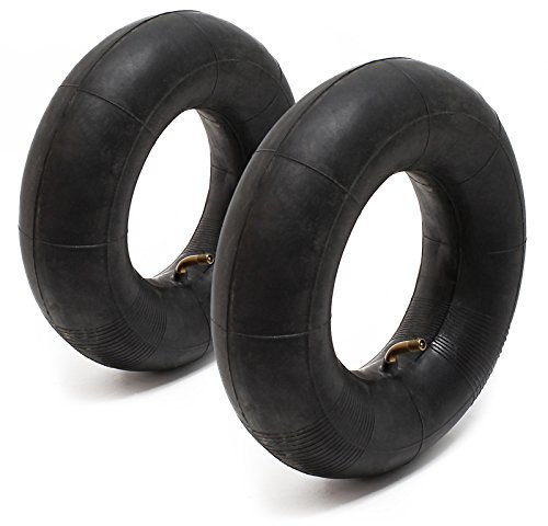 Wiltec Lot de 2x Chambre à air 3.00/3.50-4 pour petit pneu – 260 x 260 x 75 mm – Valve coudée TR87 – capacité de charge max. 90 kg – pour Roue Brouette Chariot Diable Scooter