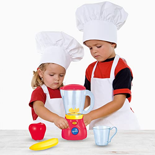 Koolbitz Toy Mixer Blender for Kids - 4Pcs Pretend Play Kitchen Play Set with Juicer Mixer, Realistic Lights & Sounds, Educational Role Play Gift Toy for Children Ages 3+ Years