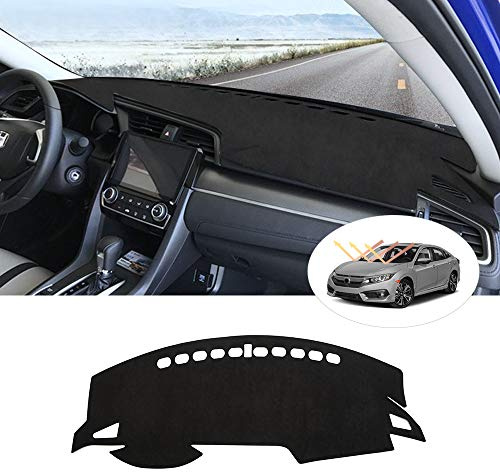 Autorder Dashboard Cover Mat for 2016-2021 Honda Civic Coupe Sedan/Hatchback Accessories Dash Cover Suede Dash Mat Sunshade Glare UV Rays Protector (Not Fit 2022 Civic)