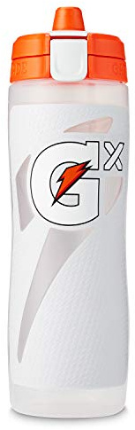 Gatorade Hydration System with Non-Slip Gx Squeeze Bottles & Gx Sports Drink Concentrate Pods (White)