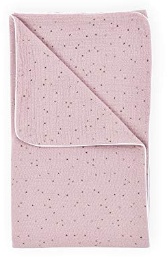 KraftKids Babydecke in Musselin goldene Punkte auf Rosa, Kuscheldecke 70 cm x 100 cm, 100% Musselin Stoff mit Liebe handgefertigt in der EU
