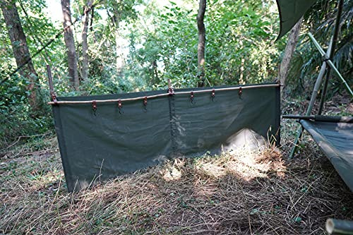 ANTONMOVE Camping Windbreaks Stove Windscreen,Camping Windbreaks,Wind Blocker for Outside Windshield Shelter Perfect for Camping,Campervan, Beach or Picnics (Green, 220 * 70cm/86.61''x27.56'')