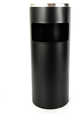 kangten Standaschenbecher & Papierkorb Mülleimer Edelstahl Außen Standascher 30L Schwarz für Aufzug, Büro, Schlafzimmer, Hotel