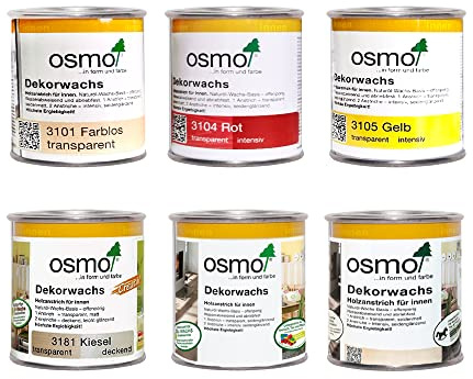Osmo Dekorwachs, 0,125 l (Seide 3172) - Holzlack, Acryl, Transparent, Seidenmatt, 125 ml, Ideal für Möbel und Dekoartikel