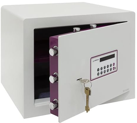 ARREGUI Forma Evolution 150050 Caja fuerte con llave y codigo, facil de usar | Caja de seguridad, apertura con teclado y llave | Caja fuerte electronica para casa, doble seguridad | 32x42x36 cm | 40L