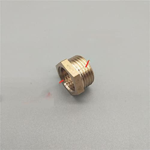 NAABHIKA 1/81/4 3/81/2 3/41 Messing Reduzierstück Außengewinde auf Innengewinde Reduzierbuchse Adapter Fitting Gas Luft Wasser Kraftstoff Kupfer-02-04