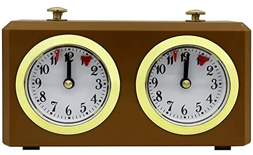 Wresetly Montre d'échecs mécanique analogique pour échecs Horloge Minuterie Officielle Minuterie Pas besoin de Batterie