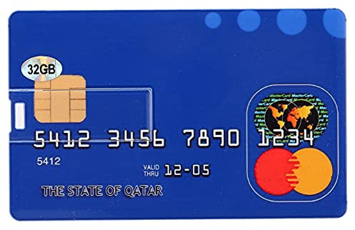Akozon Disco de Tarjeta U, Unidad Flash USB única con Forma Simple para Tarjeta de Crédito Flash Unidades de Computadora de 32 GB Almacenamiento de Datos Unidad de Transferencia de
