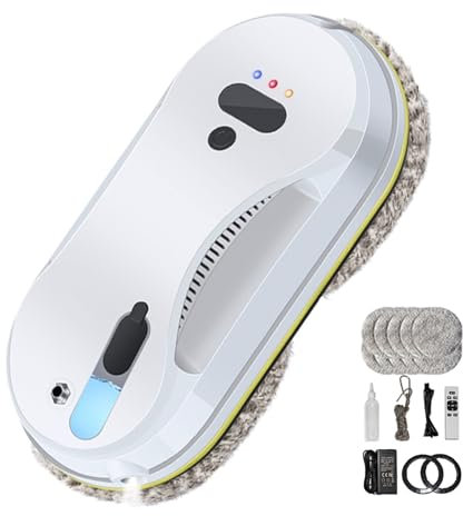 DELURA Robot for La Pulizia A Spruzzo d'Acqua Lavavetri Robot Elettrico Lavavetri Automatico Telecomando Magnete Intelligente Anticaduta Pulizia Profonda (Size : HCR-9-01)