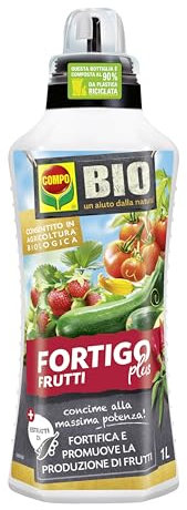 COMPO BIO FORTIGO Plus Concime Organico per Frutti, Concime Liquido, Consentito in Agricoltura Biologica, 1 L