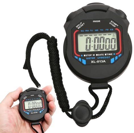 SENZZ Cronometro Sportivo, Timer Atletico Portatile, cronometro Timer Fitness, cronometro Multifunzionale Durevole, Segnale Acustico orario e promemoria Timer, Design con Cordino e Portatile