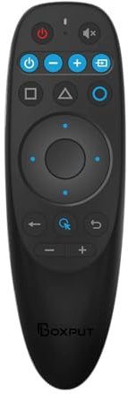 Bluetooth air mouse BPR2S Plus remote control voice IR Learning TV 2.4G RF, equipped with 6-axis gyroscope, supports 4-key IR isolation learning, suitable for Android TV boxes or TV sticks.