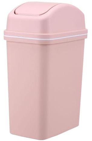 Cubo de basura moderno con tapa oscilante, cubo de basura con tapa superior para múltiples ajustes