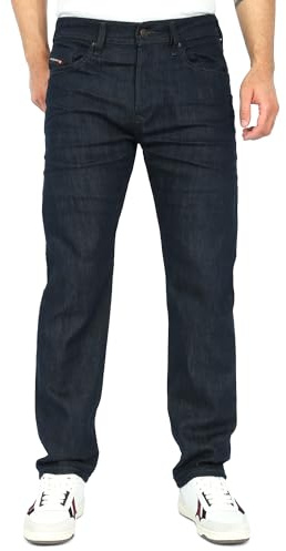 Diesel Jean pour homme Regular Tapered Fit Rinse Washed - Buster X RB060 - Taille : W33 - Longueur : L32, bleu, 33W / 32L