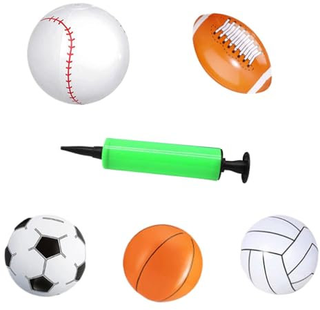 Blow Up Sports Balls, Beach Ball Bulk, Outdoor Activity Toys, Swimming Pool Toys, Inflatable Beach Balls, Beach Balls for Kids, Pool Toys for Kids, Inflatable Balls Set for Swimming Pool and Outdoor